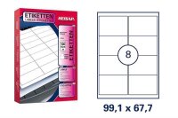 Versand-Etiketten 99,1 x 67,7mm DIN A4 - 100 Bögen =...