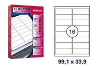 Adress-Etiketten 99,1 x 33,9mm DIN A4 Etiketten - 100...