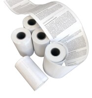 50 EC-Cash Rollen 57mm x 18m x 12mm SEPA Lastschrifttext - EC-Cash-Thermorollen